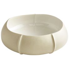 Cotton 16 Inch Diameter Ceramic Decorative Bowl