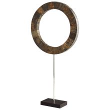 Portal 26.5 Inch Tall Horn, Iron and Wood Sculpture Made in India