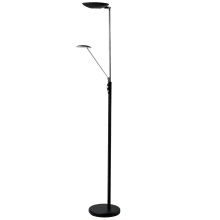 2 Light 72" Tall Integrated LED Dual Function Floor Lamp