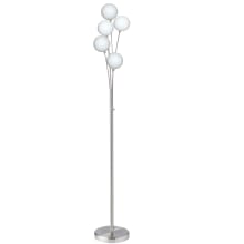 5 Light 71" Tall Buffet and Dual Function Floor Lamp