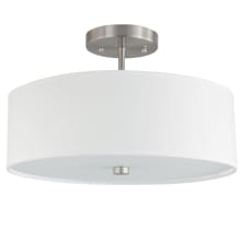 Everly 3 Light 14" Wide Semi-Flush Drum Ceiling Fixture