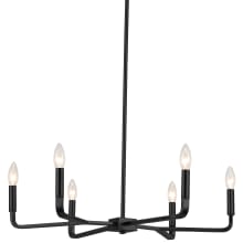 Colette 6 Light 24" Wide Taper Candle Style Chandelier