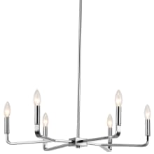 Colette 6 Light 24" Wide Taper Candle Style Chandelier