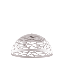 Coral Single Light 16" Wide Pendant with Cutout Shade