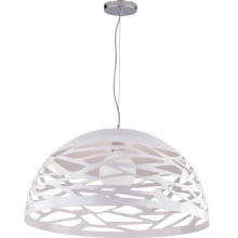 Coral Single Light 20" Wide Chandelier with Cutout Shade