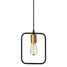 Geometric Single Light 12" Wide Mini Pendant