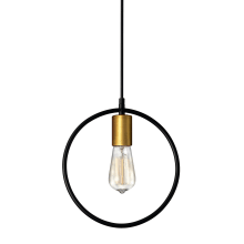 Geometric Single Light 12" Wide Pendant