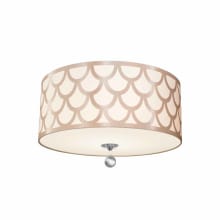 Hannah 4 Light 19" Wide Flush Mount Drum Ceiling Fixture with Fabric Shade