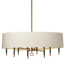 Langford 8 Light 40" Wide Drum Chandelier with Fabric Drum Shade