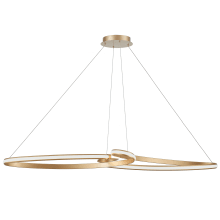 Nola 60" Wide Abstract Linear Pendant