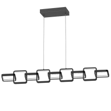 Patsy 43" Wide Abstract Linear Pendant