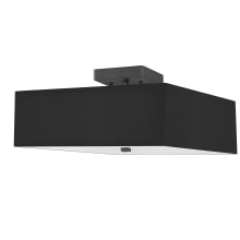 Seren 3 Light 14" Wide Semi-Flush Square Ceiling Fixture