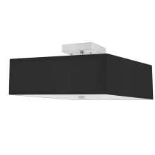 Seren 3 Light 14" Wide Semi-Flush Square Ceiling Fixture