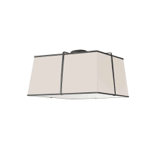 Trapezoid 3 Light 16" Wide Semi-Flush Square Ceiling Fixture