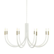 Wand 8 Light 38" Wide Taper Candle Style Chandelier