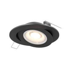 Flat Gimbal 4" Adjustable LED Canless Recessed Fixture - 3000K