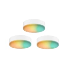 Pack of (3) 3" LED Puck Light Kit - Full Color RGB+CCT (2700K - 6500K) and Smart Home Enabled