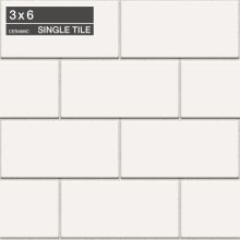 Rittenhouse Square Glazed Wall/Field Tile, Arctic White, 3