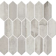 Cinematic - 2" x 5" Linear Hexagon Mosaic Floor and Wall Tile - Matte Wood Visual - Sold by Sheet