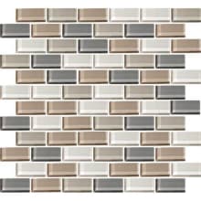 Color Wave - 1" x 2" Rectangle Wall Tile - Glossy Visual - Sold by Sheet (1 SF/Sheet)