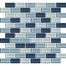 Color Wave - 1" x 2" Rectangle Wall Tile - Glossy Visual - Sold by Sheet (1 SF/Sheet)