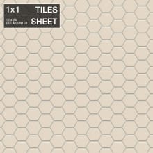 Keystones - 1" x 1" Hexagon Floor and Wall Tile - Unpolished Visual - Sold by Sheet (1.75 SF/Sheet)