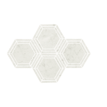 Marble - 10" x 12" Hexagon Floor and Wall Tile - Polished Visual - Sold by Sheet (0.85 SF/Sheet)