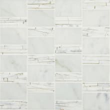 Marble - 3" x 3" Rectangle Floor and Wall Tile - Polished Visual - Sold by Sheet (1.01 SF/Sheet)