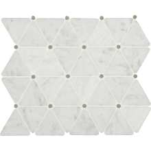 Marble - 3" x 3" Triangle Floor and Wall Tile - Polished Visual - Sold by Sheet (1 SF/Sheet)