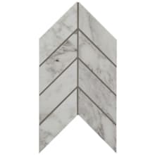 Marble Attache Lavish - 2" x 5" Chevron Mosaic Floor and Wall Tile - Polished Marble Visual - Sold by Carton (5.63 SF/Carton)