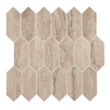 Marble Attache - 12" x 13" Hexagon Wall Tile - Unpolished Visual - Sold by Sheet (1.1 SF/Sheet)