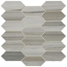 Marble Attache - 12" x 13" Hexagon Wall Tile - Unpolished Visual - Sold by Sheet (1.1 SF/Sheet)