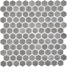 Uptown Glass - 1" x 1" Hexagon Floor and Wall Tile - Matte Visual - Sold by Sheet (0.94 SF/Sheet)