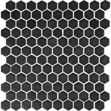 Uptown Glass - 1" x 1" Hexagon Floor and Wall Tile - Matte Visual - Sold by Sheet (0.94 SF/Sheet)