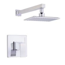 Pressure Balanced Shower Trim Package with Single Function Rain Shower Head From the Mid-Town Collection (Less Valve)