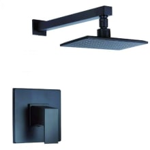Pressure Balanced Shower Trim Package with Single Function Rain Shower Head From the Mid-Town Collection (Less Valve)