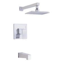 Mid-Town Pressure Balanced Tub and Shower Trim Package with Single Function Rain Shower Head - (Less Valve)