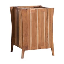 Curvature 24" Free Standing Solid Teak Wood Vanity Cabinet Only