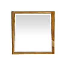 Significado 36" x 35" Teak Wood Framed Mirror