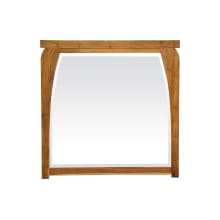 Tranquility 36" x 35" Teak Wood Framed Mirror