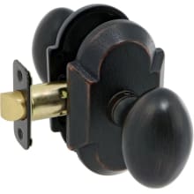 Sorrento Single Cylinder Keyed Entry Door Knob Set from the SandCast Collection with Curved Rosette