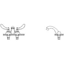 Double Handle 1.5GPM Bathroom Faucet with Blade Handles Vandal Resistant Aerator and Metal Grid Strainer from the Commercial Series
