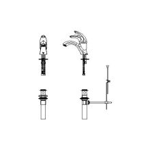 Single Handle 0.5GPM Single Hole Mount Bathroom Faucet with Pop-Up Assembly from the Commercial Series