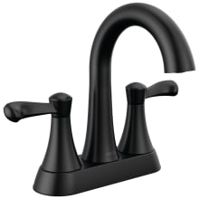 Esato 1.2 GPM Two Handle Centerset Bathroom Faucet with Push Pop-Up Drain Assembly