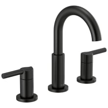 Nicoli 1.2 GPM Widespread Bathroom Faucet with Lever Handles and Push Pop-Up Drain Assembly