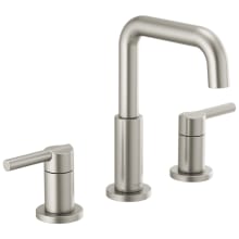 Nicoli 1.2 GPM Widespread Bathroom Faucet with Push Pop-Up Drain Assembly