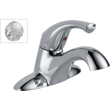 Classic Centerset Bathroom Faucet with Diamond Seal Technology with Plastic Push Pop-Up Drain