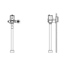 1-1/2" Top Spud Dual Flush Motion Activated Hardwire Water Closet Flush Valve with 24" Height and 1.6GPF Adjustable Flush from the Commercial Series