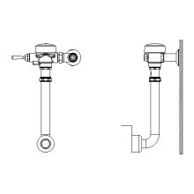 1-1/2 Back Spud Water Closet Flush Valve with Factory Set 1.6GPF Adjustable Flush from the Commercial Series