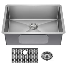 Lenta 26” Undermount 16 Gauge Stainless Steel Single Bowl Kitchen Sink With Accessories